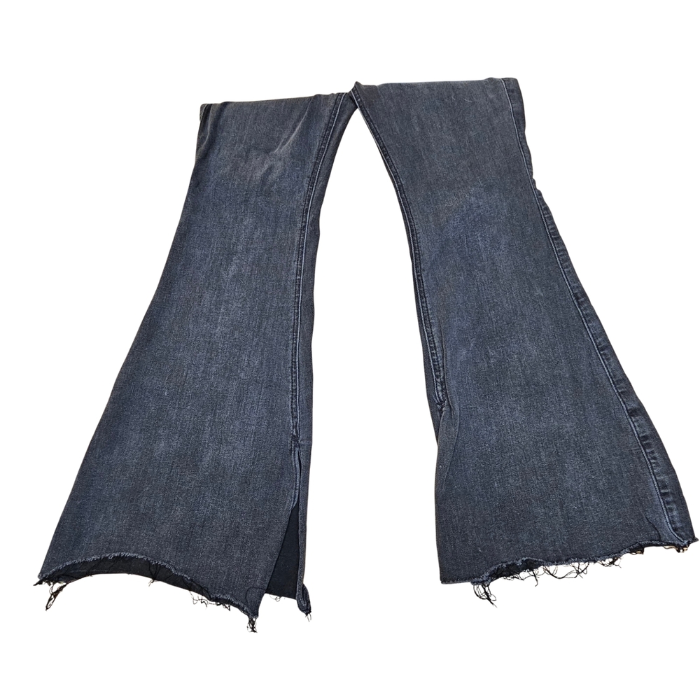 Hollister Women's Juniors High Rise Fit And Flare Jeans Black Washed Gray - Picture 5 of 7